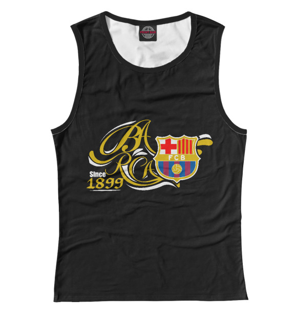 Женская майка с изображением Barcelona 1899 цвета Белый