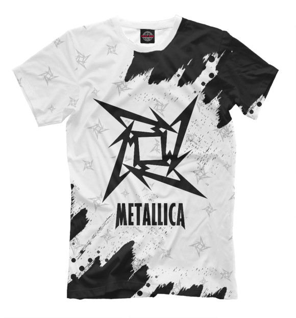 Мужская футболка с изображением Metallica / Металлика цвета Белый