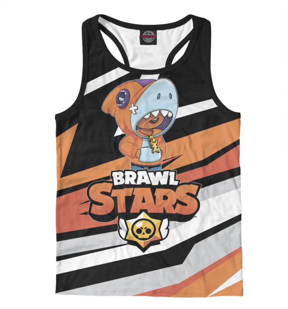 Мужская майка-борцовка с изображением Brawl Stars цвета Белый