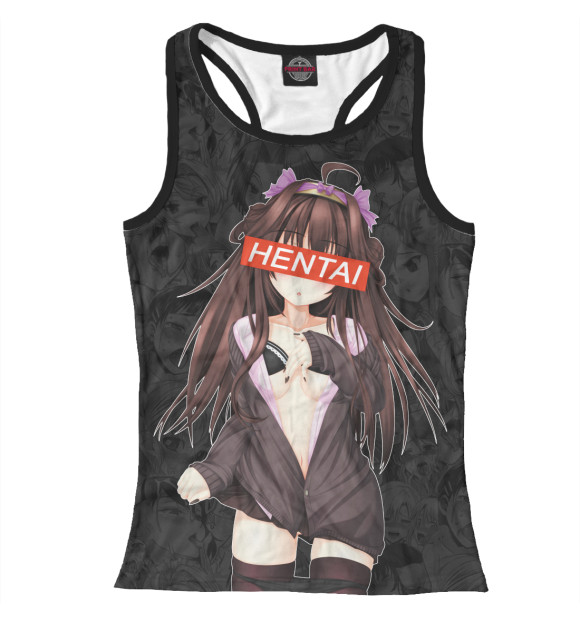 Женская майка-борцовка с изображением Hentai цвета Белый