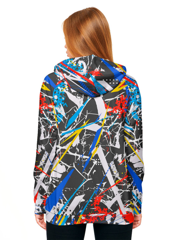 Женское худи с изображением Геометрия цвета Белый