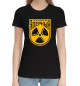 Женская хлопковая футболка Ядерный хоккей - логотип
