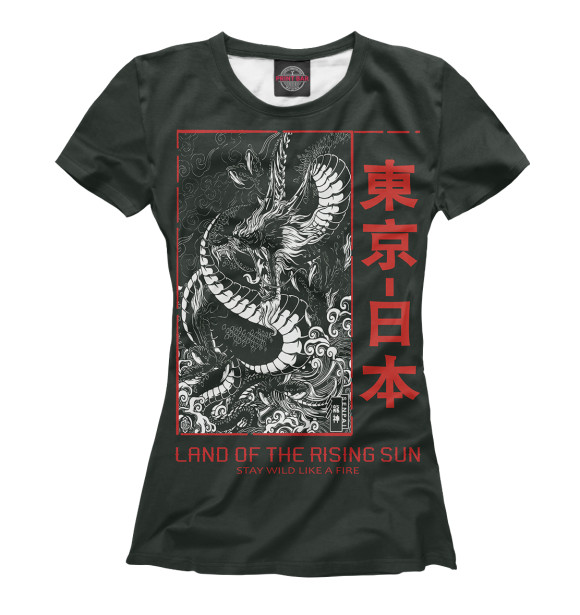 Футболка для девочек с изображением Харадзюку цвета Белый