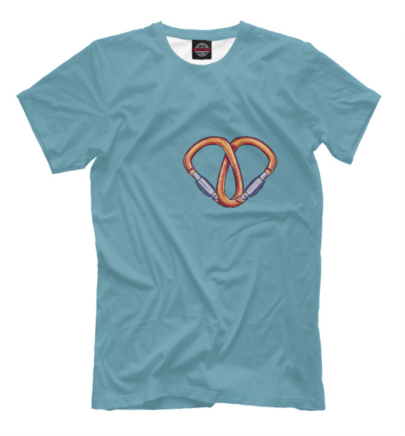 Футболка для мальчиков с изображением Carabiners love blue цвета Белый