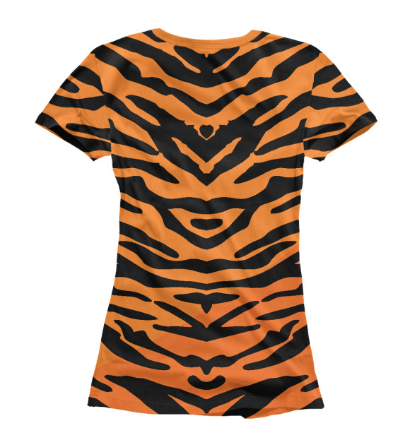 Женская футболка с изображением Год тигра. цвета Белый