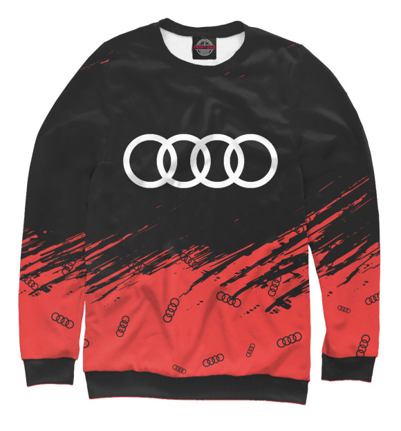 Женский свитшот с изображением Audi / Ауди цвета Белый