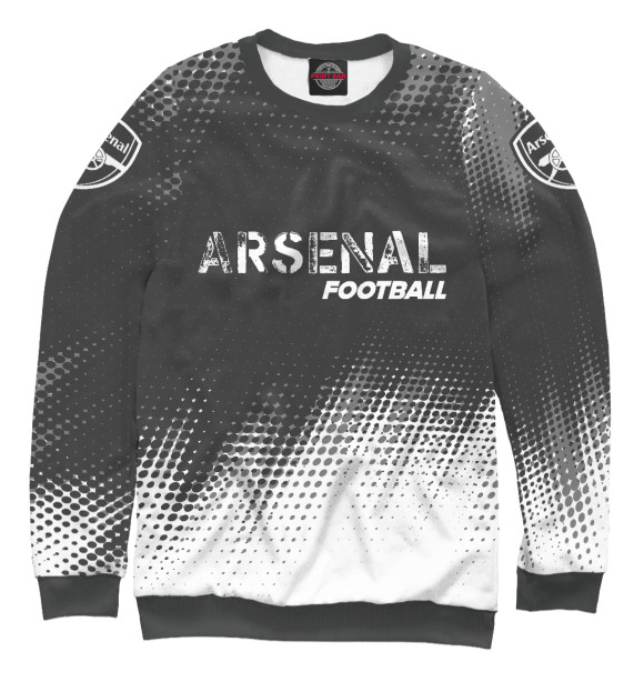 Мужской свитшот с изображением Арсенал | Arsenal Football цвета Белый