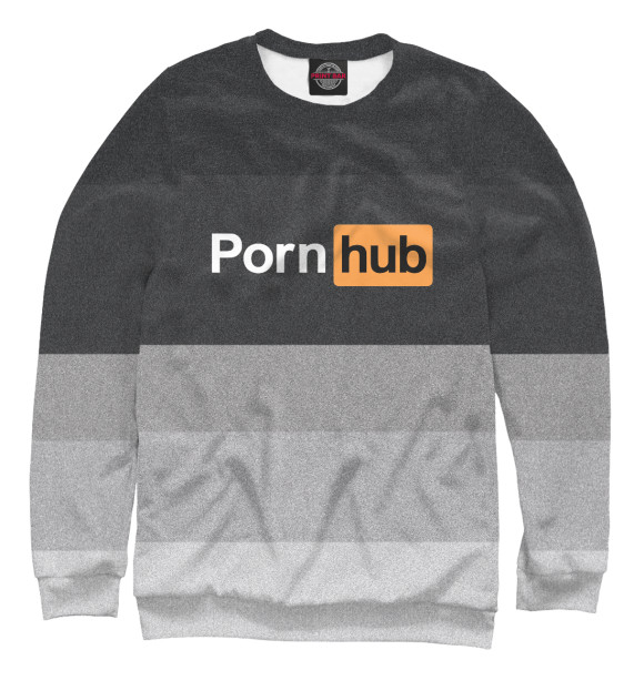 Мужской свитшот с изображением Pornhub цвета Белый
