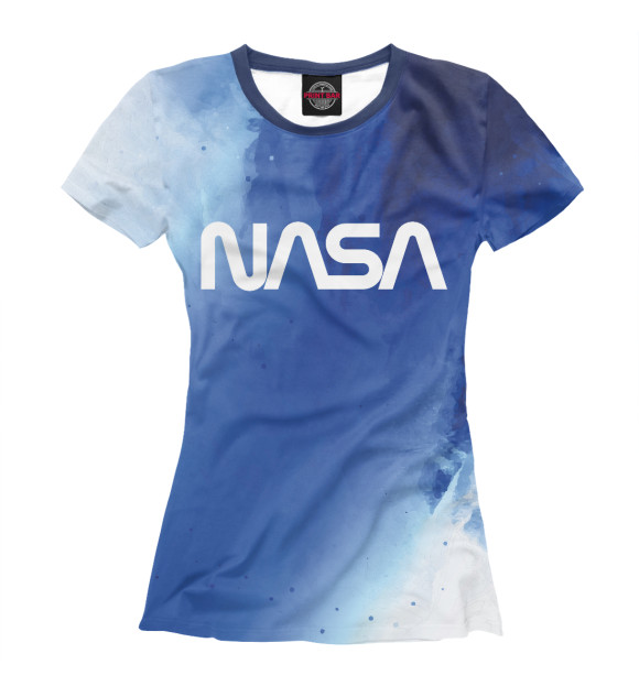 Женская футболка с изображением Nasa / Наса цвета Белый