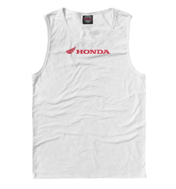 Мужская майка с изображением HONDA цвета Белый