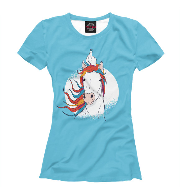 Футболка для девочек с изображением Unicorn fuck you цвета Белый