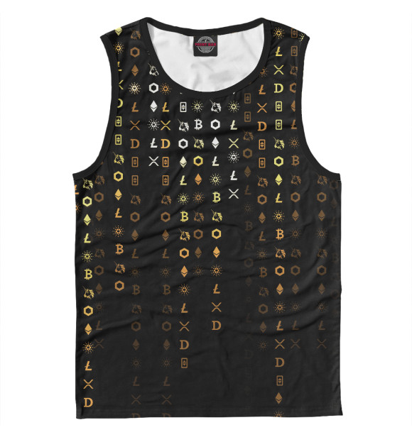 Мужская майка с изображением ЦИФРОВОЕ цвета Белый