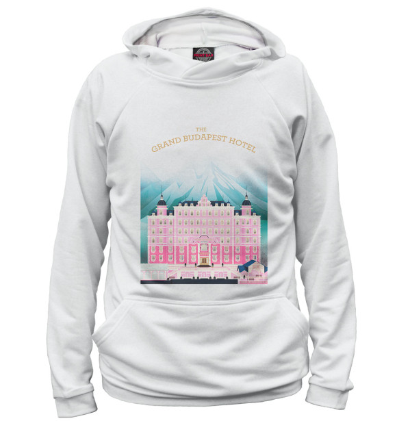 Мужское худи с изображением The Grand Budapest Hotel цвета Белый