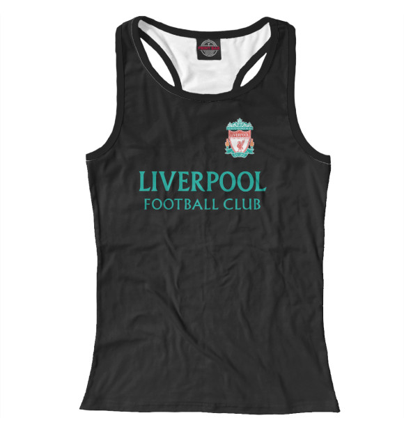 Женская майка-борцовка с изображением Liverpool цвета Белый