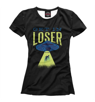 Женская футболка Get in looser