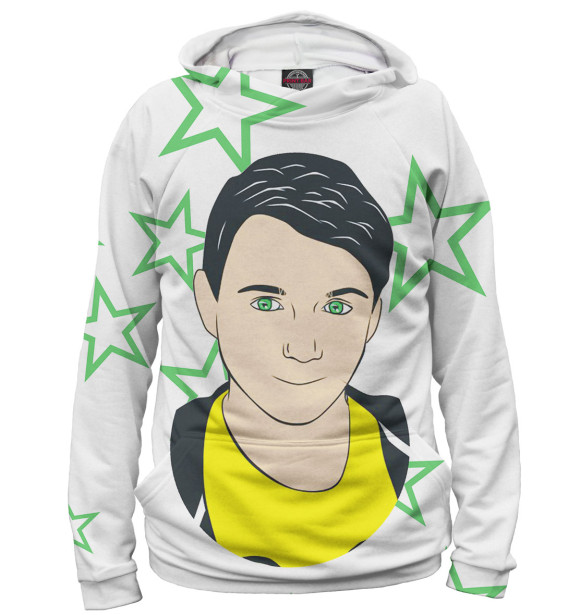 Женское худи с изображением Милс Кел цвета Белый