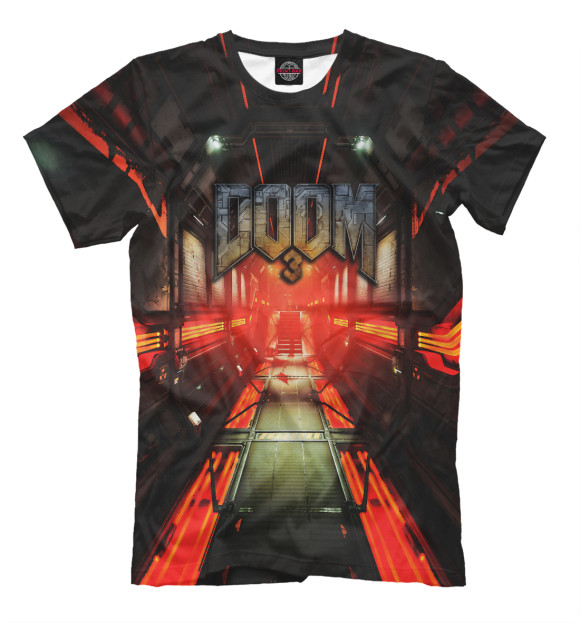 Мужская футболка с изображением Doom 3 цвета Белый