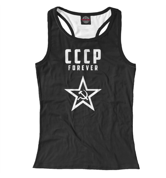 Женская майка-борцовка с изображением СССР цвета Белый