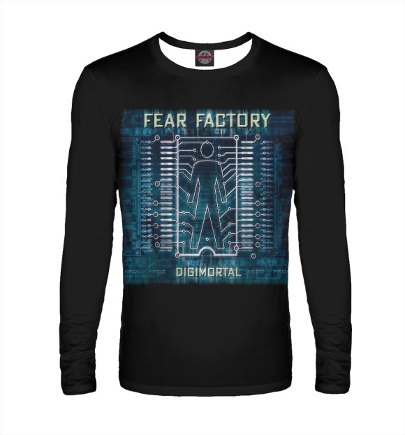 Мужской лонгслив с изображением Fearfactory цвета Белый