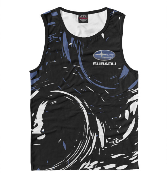 Майка для мальчика с изображением Subaru цвета Белый