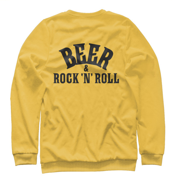 Свитшот для мальчиков с изображением Beer & Rock 'n' Roll цвета Белый