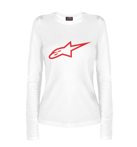 Женский лонгслив с изображением Alpinestars цвета Белый