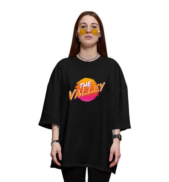 Женская футболка оверсайз с изображением Suns - The Valley цвета Черный