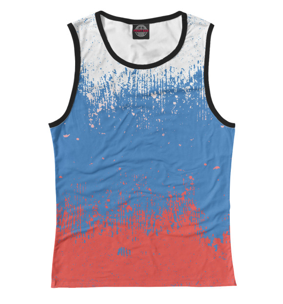 Майка для девочки с изображением Флаг России цвета Белый