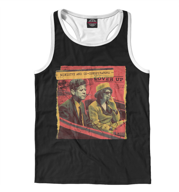 Мужская майка-борцовка с изображением Ministry цвета Белый