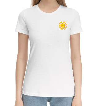Хлопковая футболка для девочек Маленькое солнышко