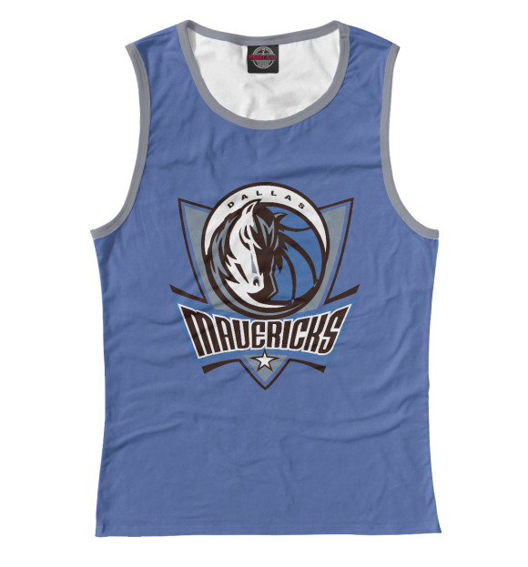 Женская майка с изображением Dallas Mavericks цвета Белый