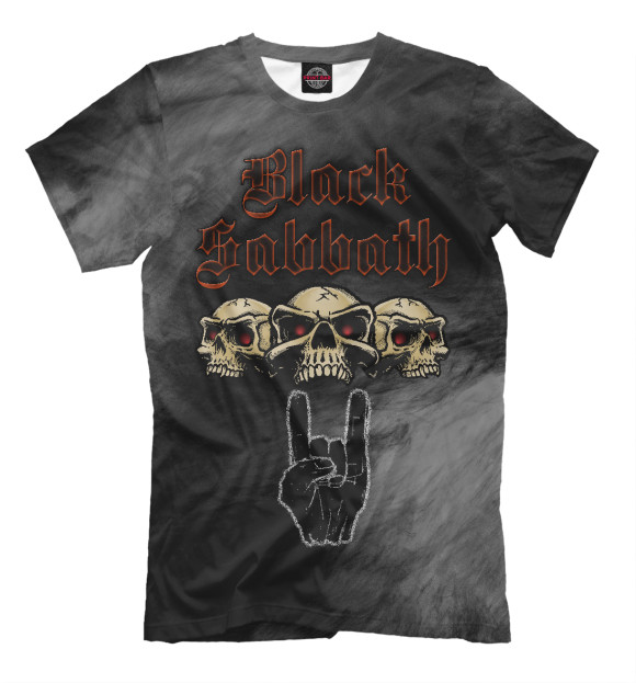 Футболка для мальчиков с изображением Группа Black Sabbath цвета Белый