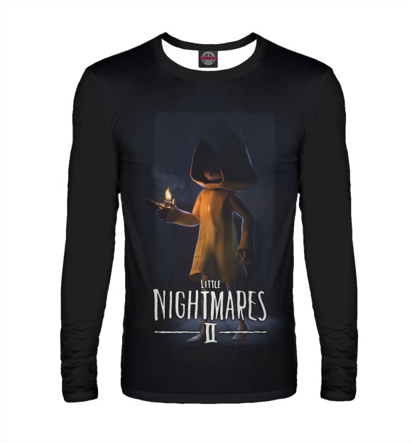 Мужской лонгслив с изображением Little Nightmares цвета Белый