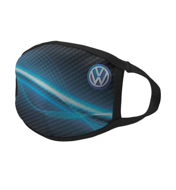 Маска тканевая с изображением VOLKSWAGEN SPORT цвета Белый