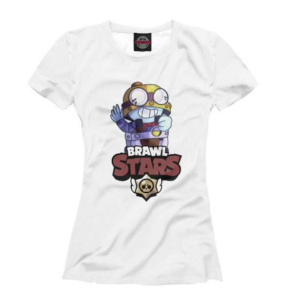 Женская футболка с изображением Brawl Stars-Karl цвета Белый