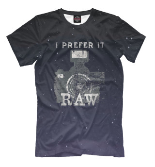 Мужская футболка I prefer it RAW