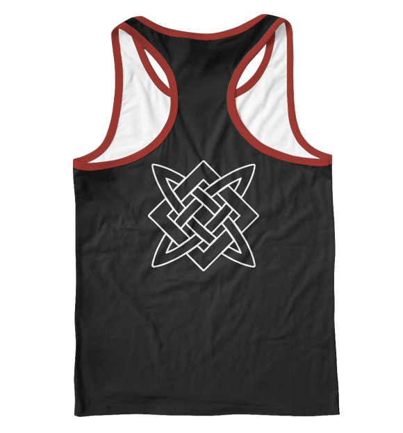 Мужская майка-борцовка с изображением Слава роду цвета Белый