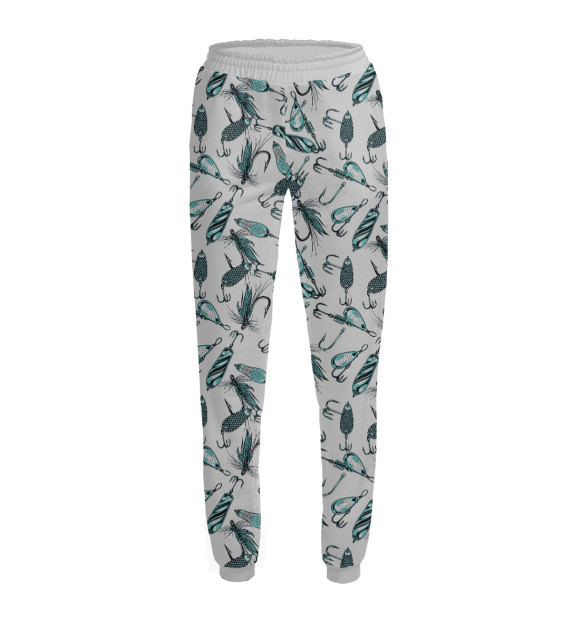 Женские спортивные штаны с изображением Рыбак цвета Белый