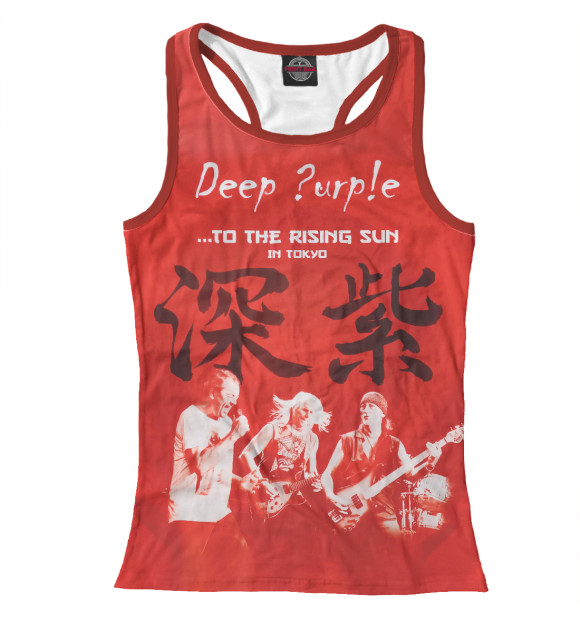 Женская майка-борцовка с изображением Deep Purple цвета Белый