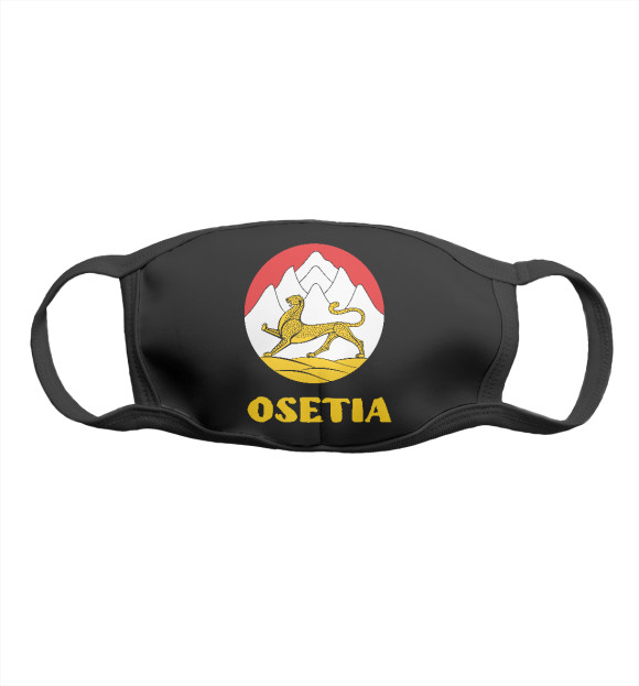 Маска тканевая с изображением Северная Осетия цвета Белый