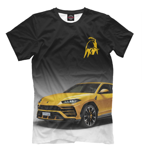 Мужская футболка с изображением Lamborghini URUS цвета Белый
