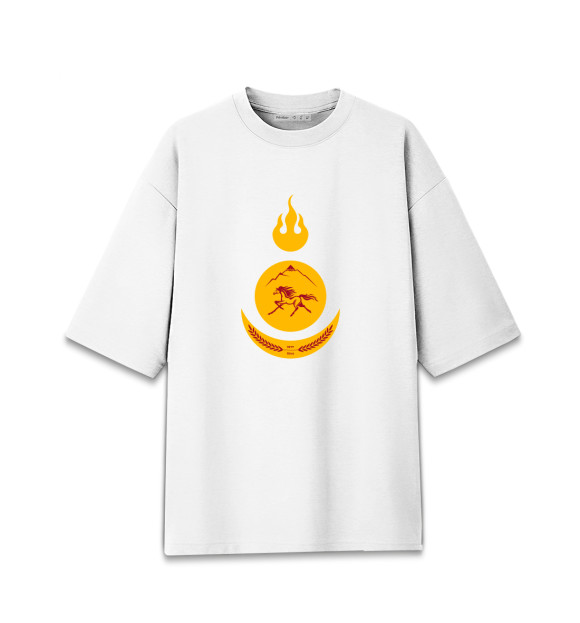 Женская футболка оверсайз с изображением Kurumkan цвета Белый