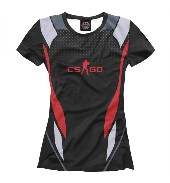 Женская футболка с изображением CS GO цвета Белый