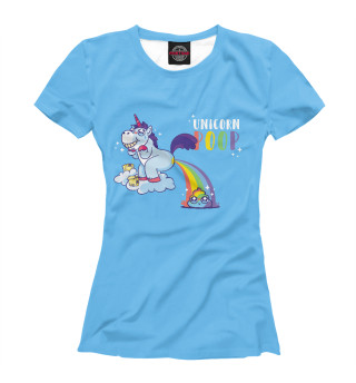 Женская футболка Unicorn poop