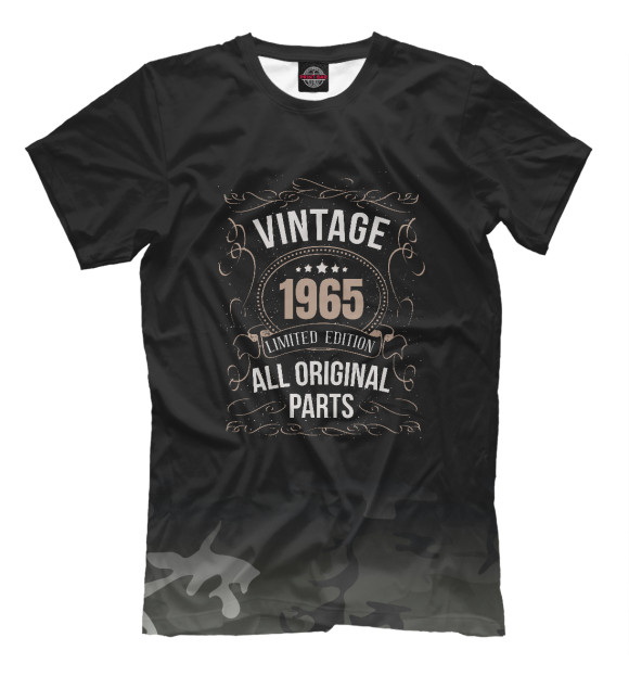 Мужская футболка с изображением Vintage 1965 цвета Белый