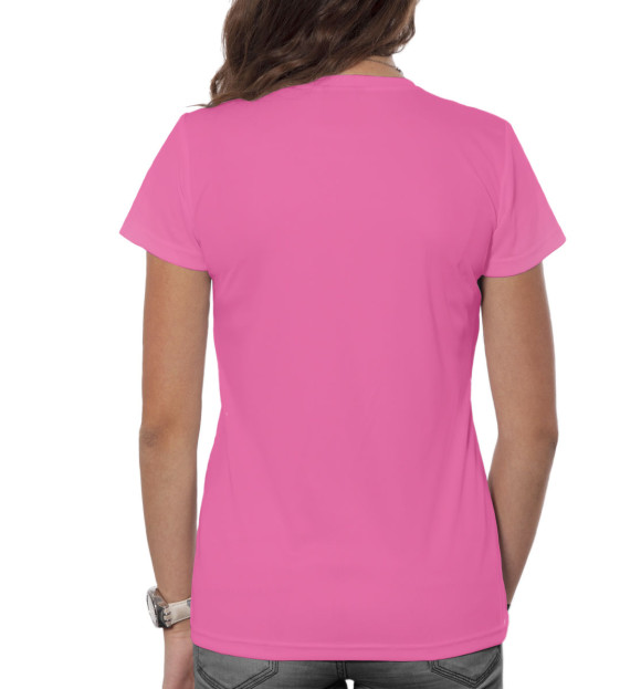 Женская футболка с изображением Корги на розовом фоне цвета Белый