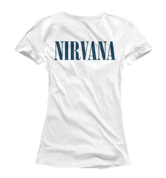 Футболка для девочек с изображением Kurt Cobain (Nirvana) цвета Белый