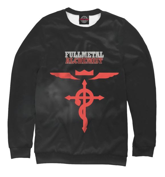 Женский свитшот с изображением Fullmetal Alchemist цвета Белый
