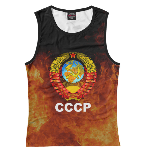 Майка для девочки с изображением СССР цвета Белый