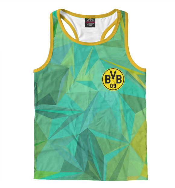 Мужская майка-борцовка с изображением Borussia цвета Белый